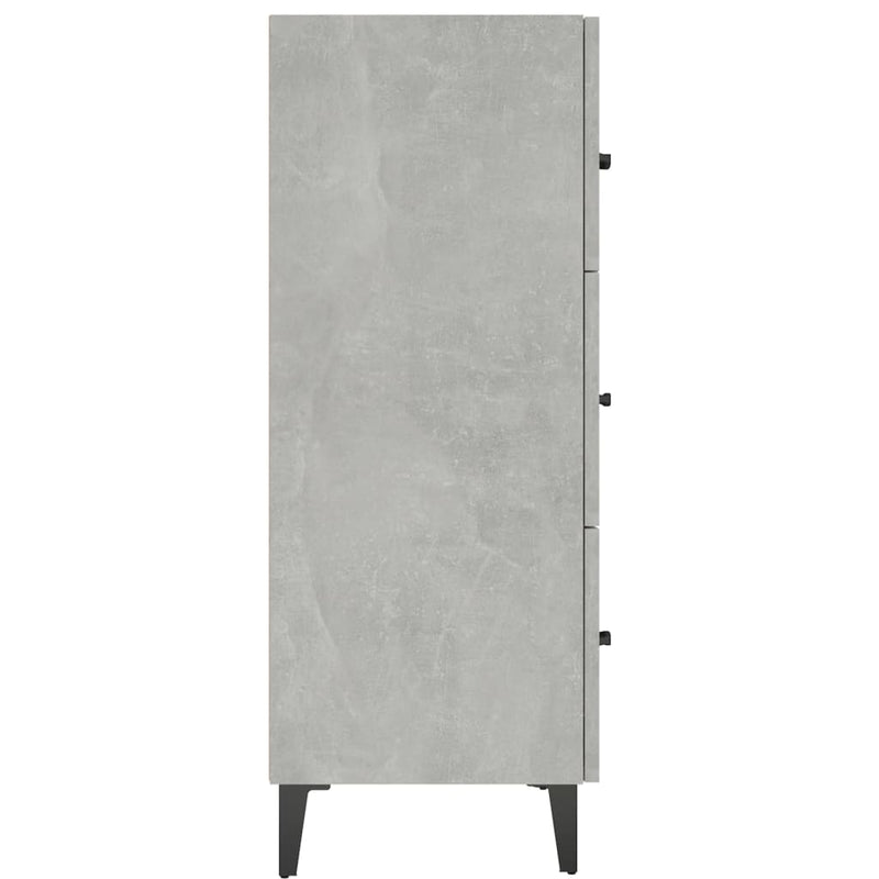 Sideboard Concrete Grey 69.5x34x90 cm Engineered Wood