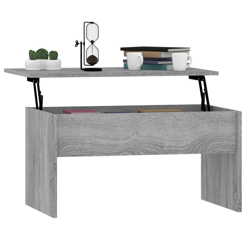 Coffee Table Grey Sonoma 80x50.5x41.5 cm Engineered Wood