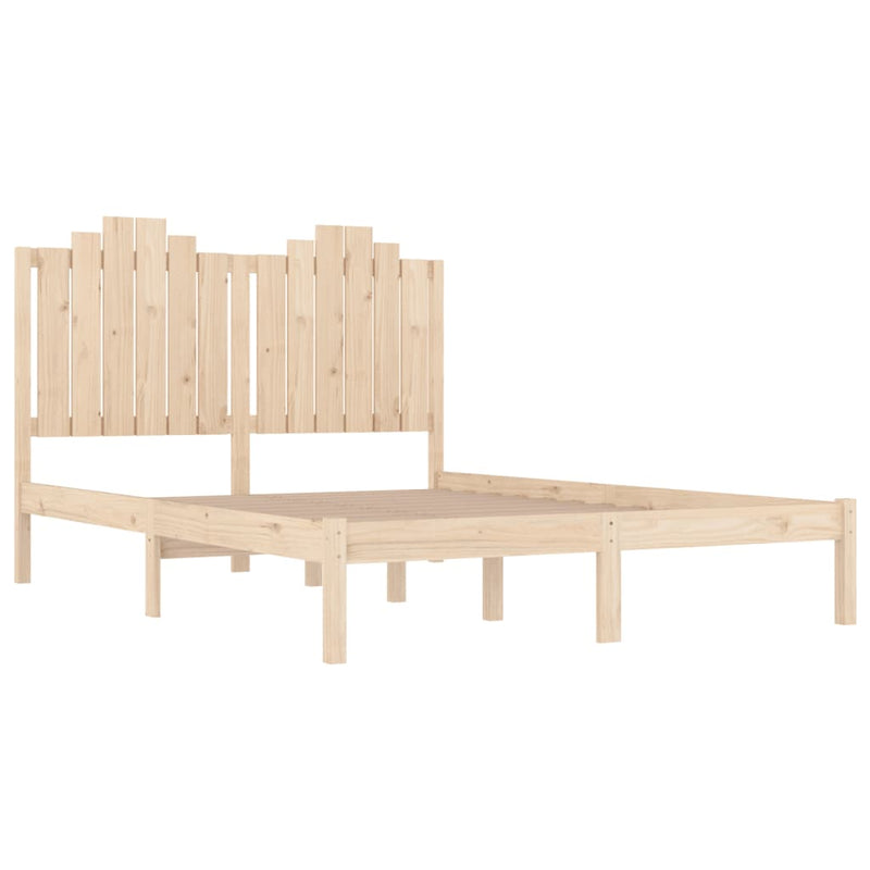 Bed Frame Solid Wood Pine 183x203 cm King Size