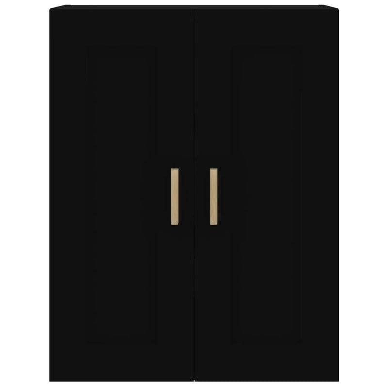 Wall Cabinet Black 69.5x32.5x90 cm Engineered Wood