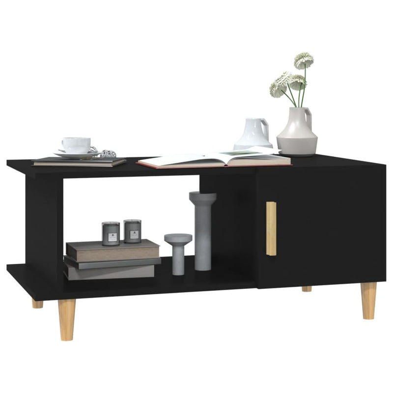 Coffee Table Black 90x50x40 cm Engineered Wood
