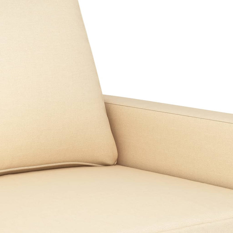 2-Seater Sofa Cream 120 cm Fabric