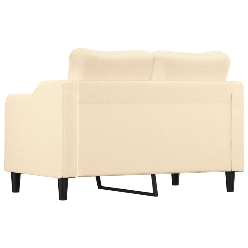 2-Seater Sofa Cream 120 cm Fabric