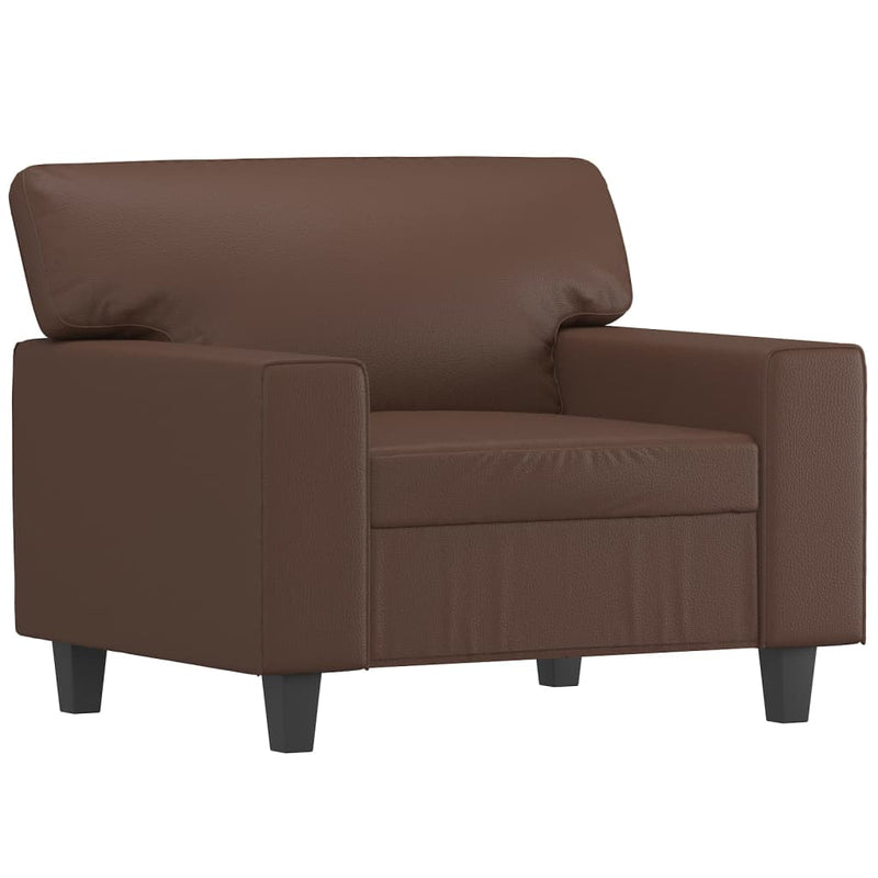 Sofa Chair Brown 60 cm Faux Leather