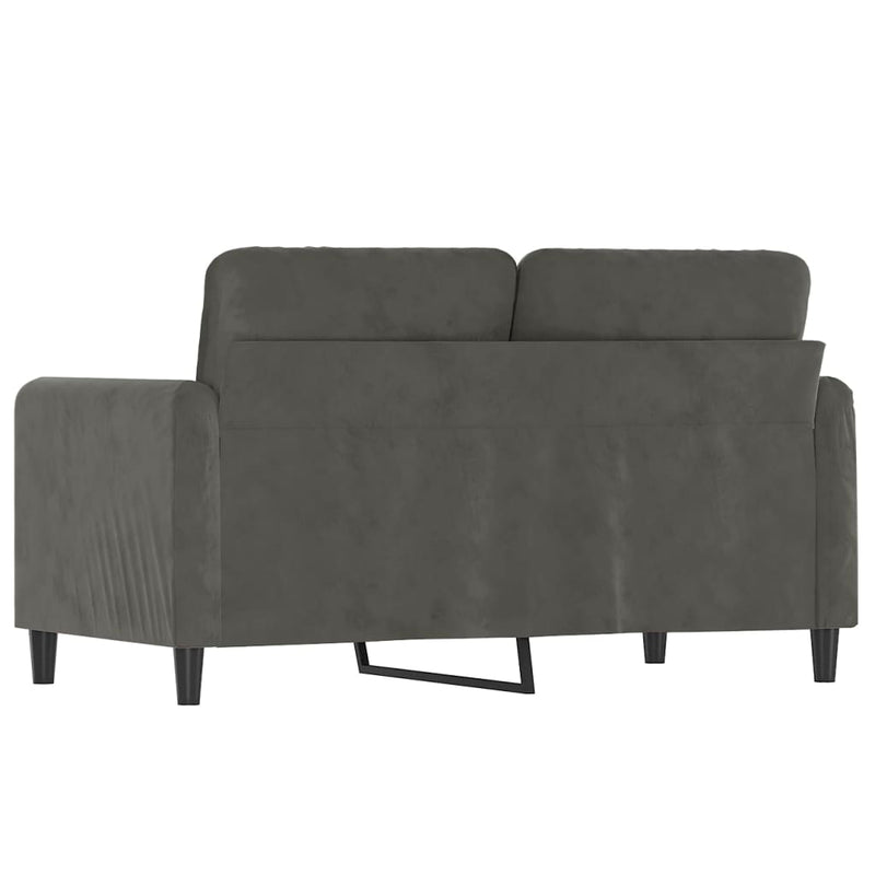 2-Seater Sofa Dark Grey 120 cm Velvet