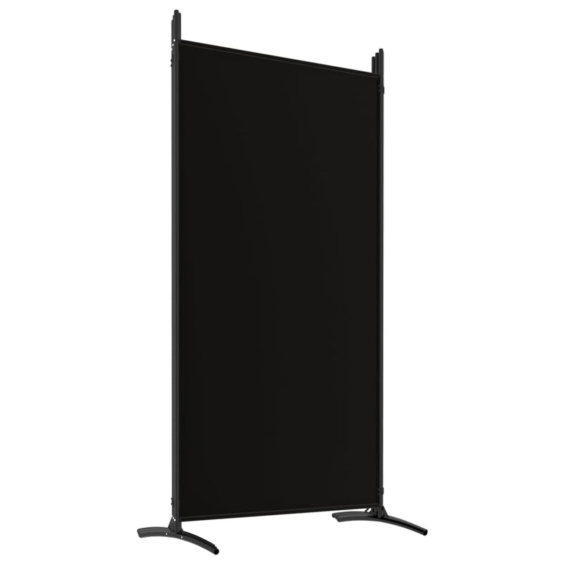 6-Panel Room Divider Black 520x180 cm Fabric