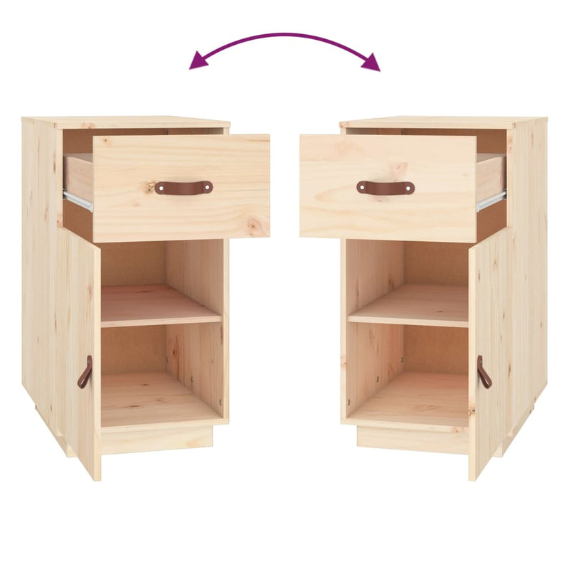 Desk Cabinet 40x50x75 cm Solid Wood Pine
