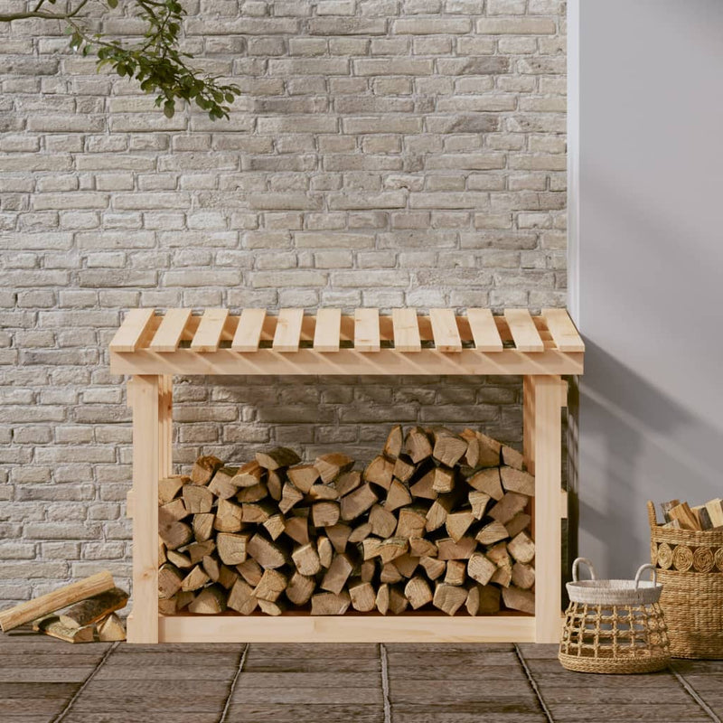 Firewood Rack 108x64.5x77 cm Solid Wood Pine