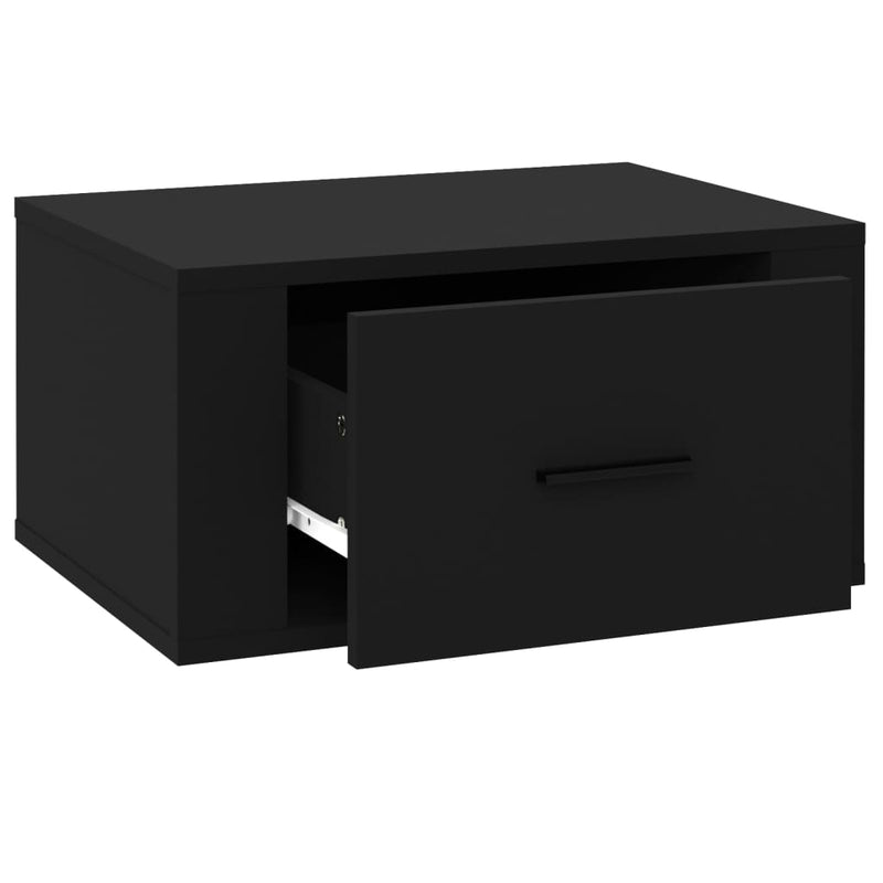 Wall-mounted Bedside Cabinets 2 pcs Black 50x36x25 cm