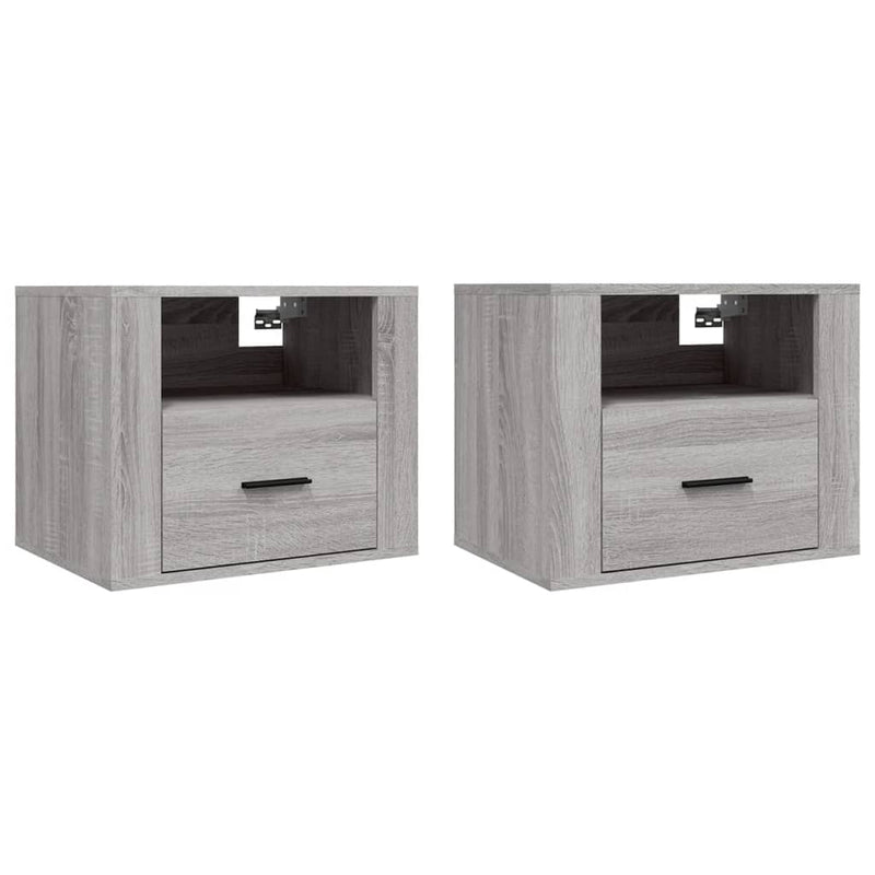 Wall-mounted Bedside Cabinets 2 pcs Grey Sonoma 50x36x40 cm