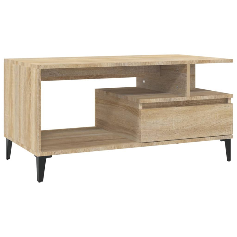 Coffee Table  Sonoma Oak 90x49x45 cm Engineered Wood