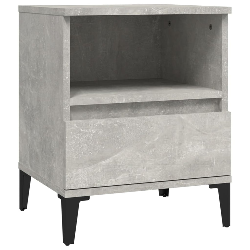 Bedside Cabinet Concrete Grey 40x35x50 cm