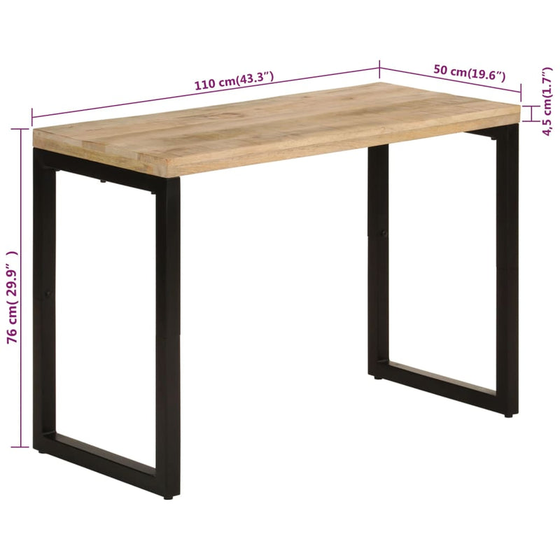 Dining Table 110x50x76 cm Solid Wood Mango