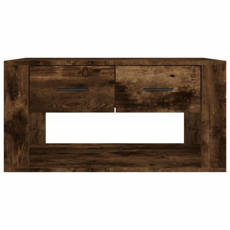Coffee Table Smoked Oak 80x50x40 cm Engineered Wood
