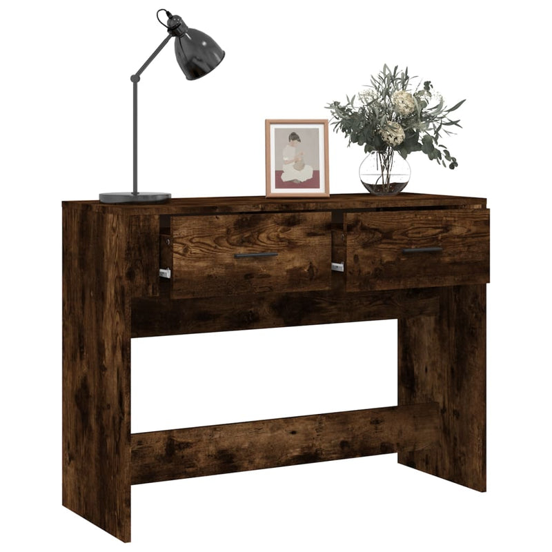 Console Table Smoked Oak 100x39x75 cm Engineered Wood