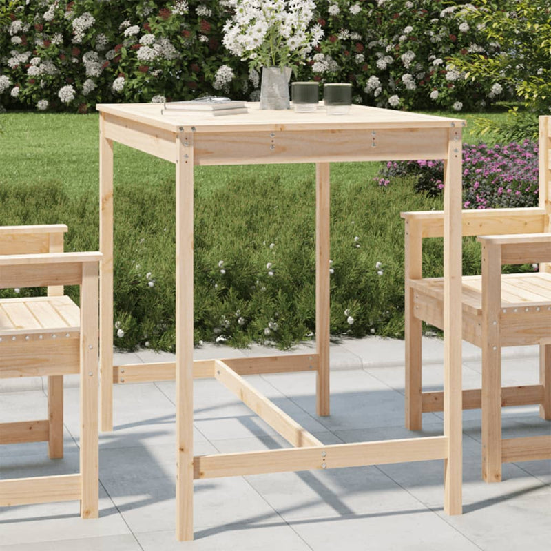 Garden Table 121x82.5x110 cm Solid Wood Pine