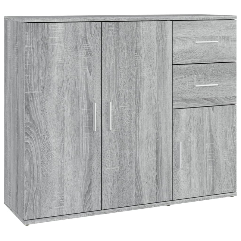 Sideboard Grey Sonoma 91x29.5x75 cm Engineered Wood