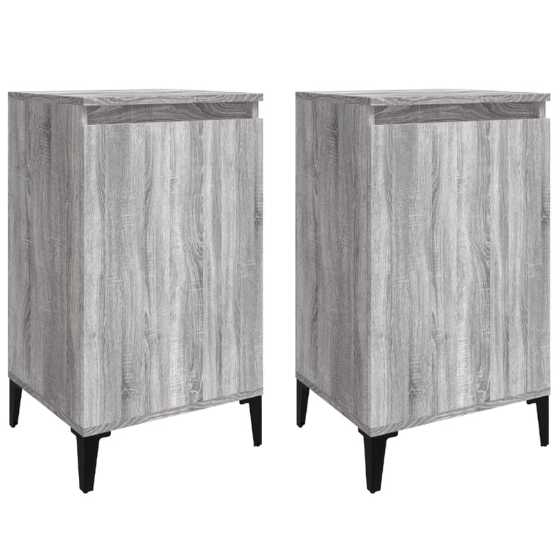 Bedside Cabinets 2 pcs Grey Sonoma 40x35x70 cm Engineered Wood