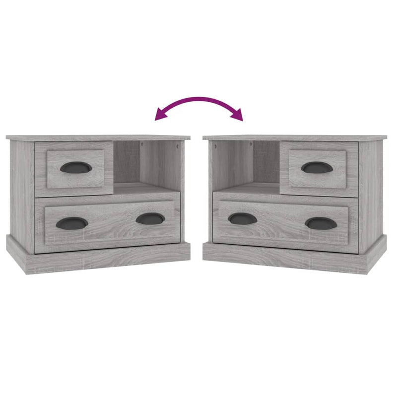 Bedside Cabinet Grey Sonoma 60x39x45 cm