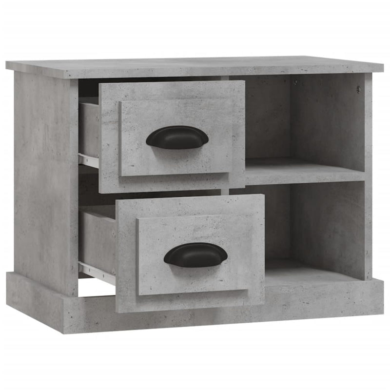 Bedside Cabinet Concrete Grey 60x35.5x45 cm