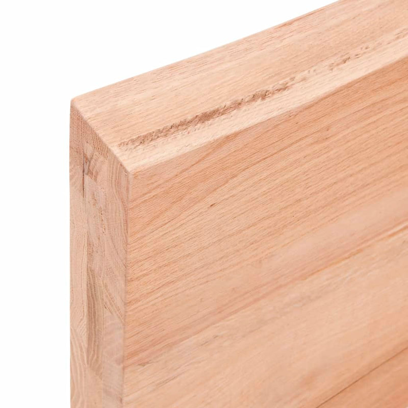 Wall Shelf Light Brown 100x30x(2-6) cm Treated Solid Wood Oak