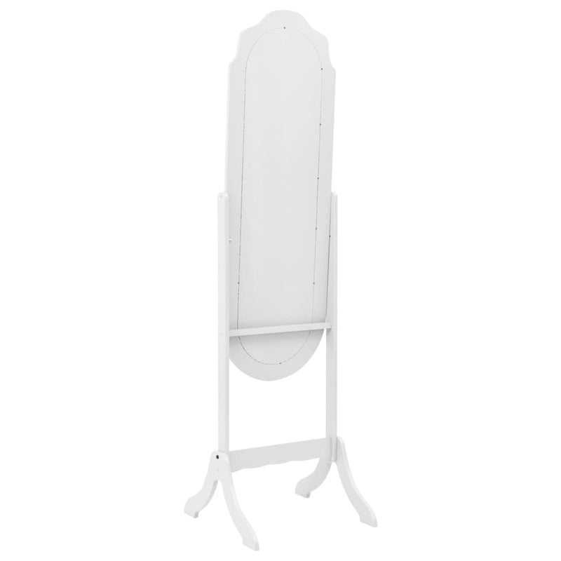 Free Standing Mirror White 45.5x47.5x160 cm Engineered Wood