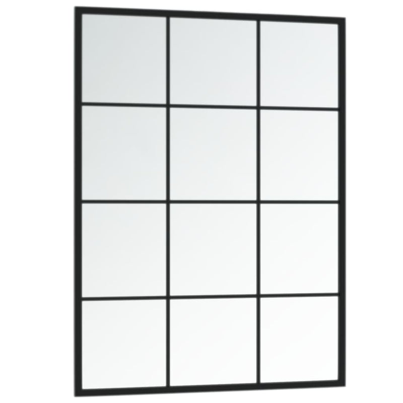 Wall Mirrors 3 pcs Black 80x60 cm Metal