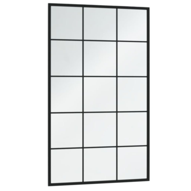 Wall Mirrors 6 pcs Black 100x60 cm Metal