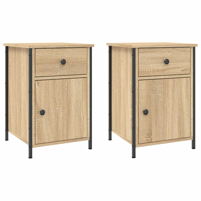 Bedside Cabinets 2 pcs Sonoma Oak 40x42x60 cm Engineered Wood