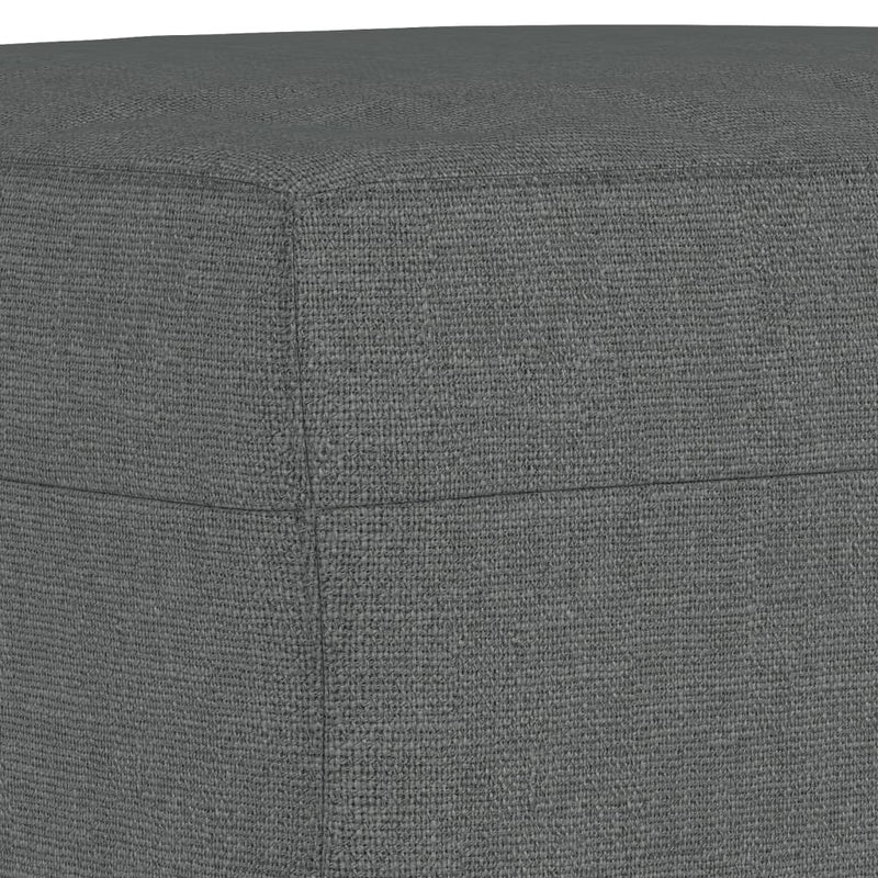4 Piece Sofa Set with Pillows Dark Grey Fabric