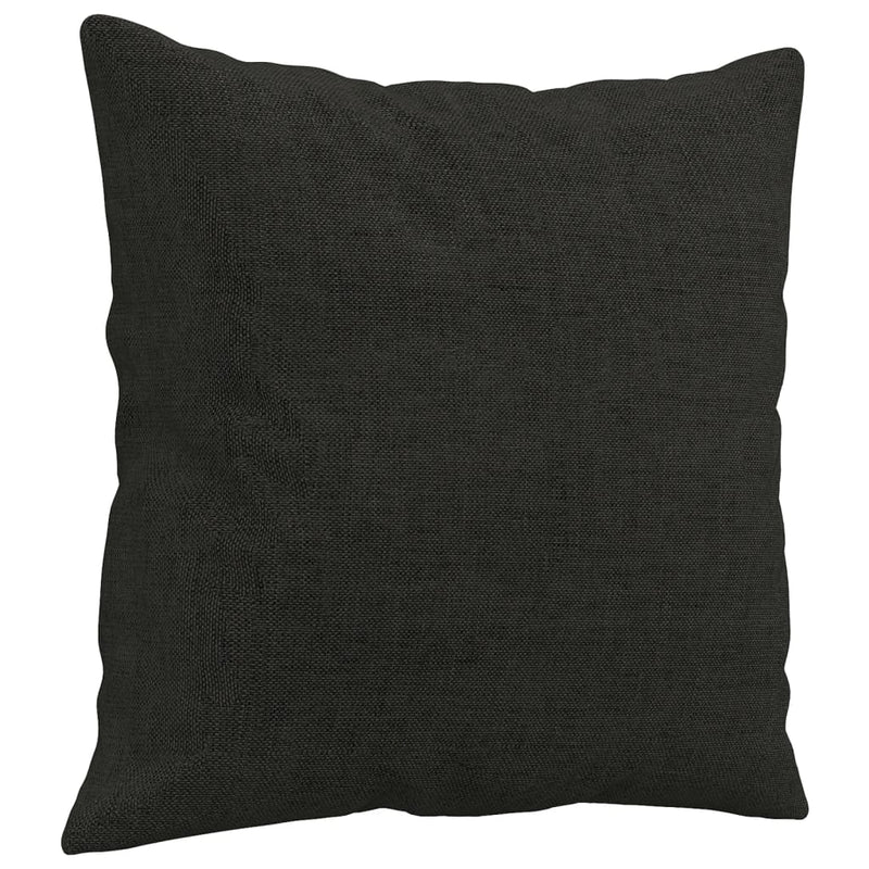2 Piece Sofa Set with Pillows Black Fabric