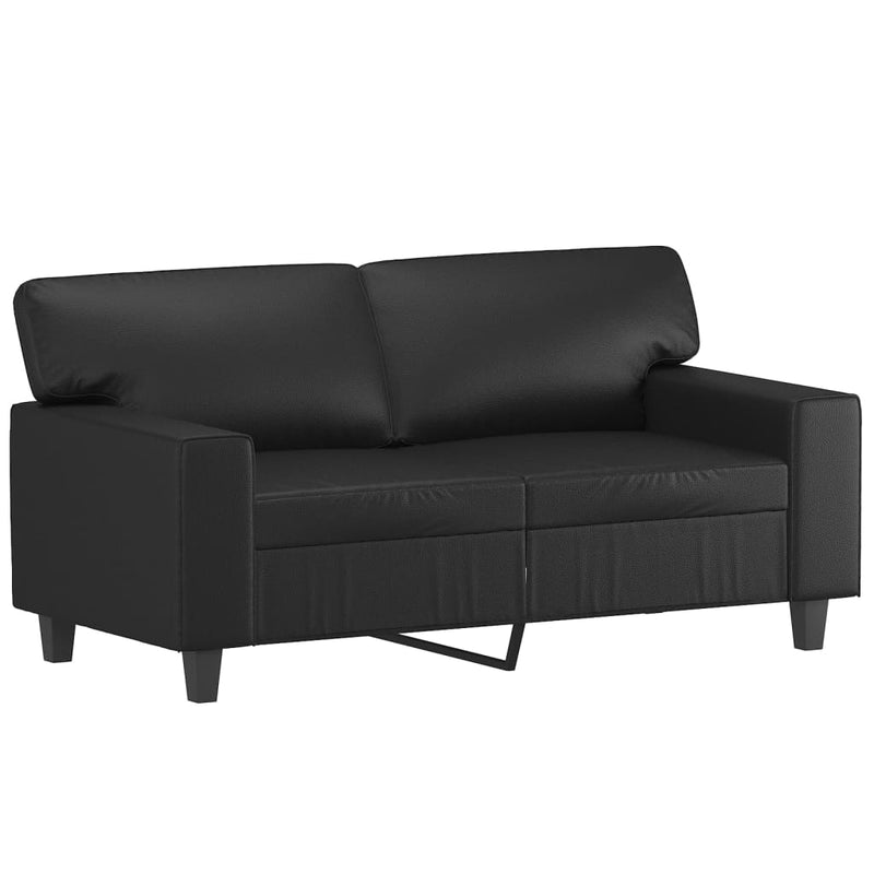 2-Seater Sofa Black 120 cm Faux Leather