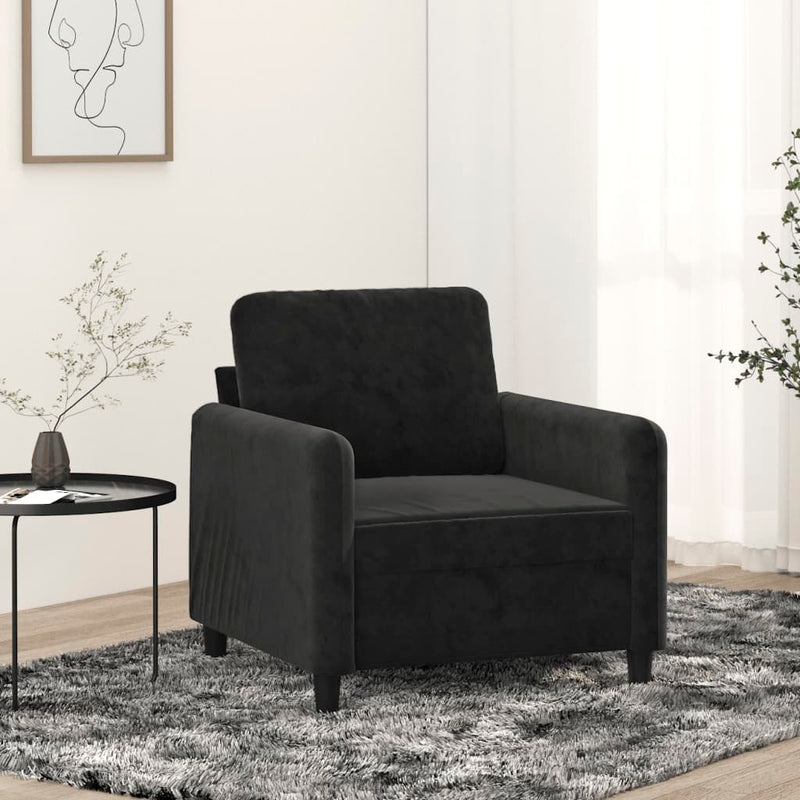 Sofa Chair Black 60 cm Velvet