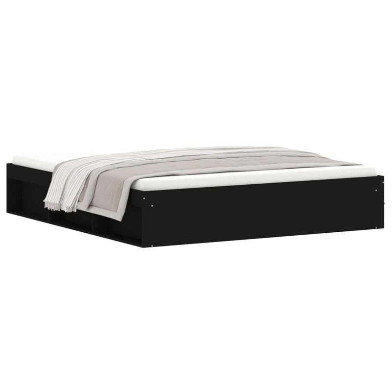 Bed Frame Black 183x203 cm King Size