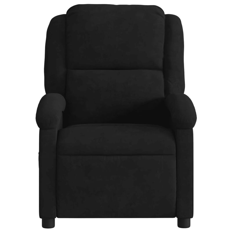 Recliner Chair Black Velvet
