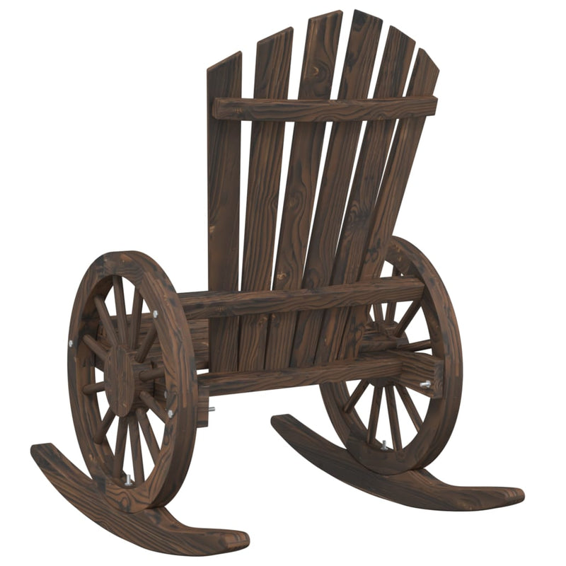 Rocking Adirondack Chairs 2 pcs Solid Wood Fir