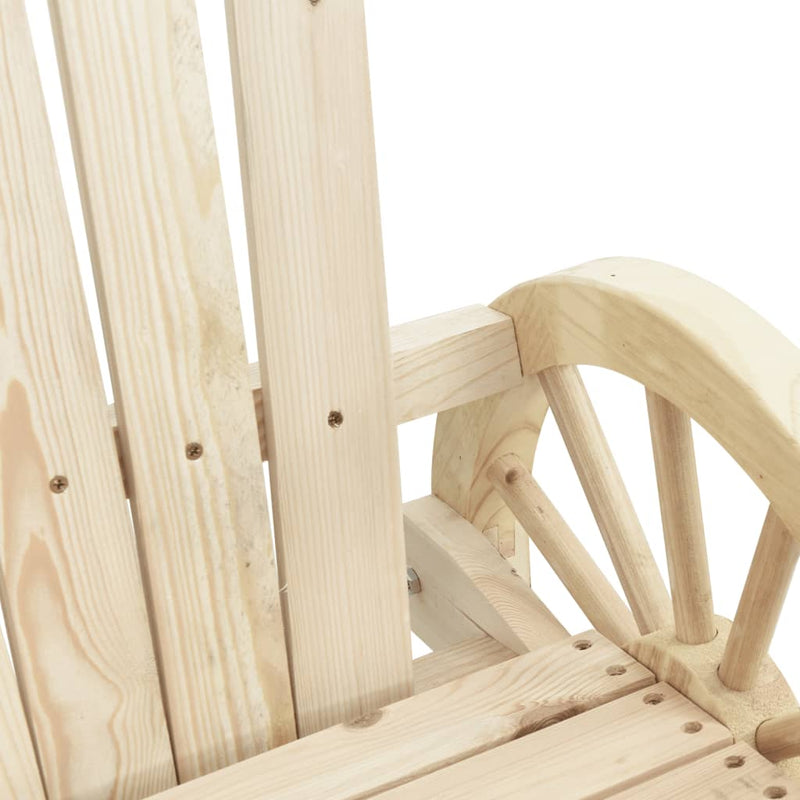 Garden Adirondack Chair 2-Seater Solid Wood Fir