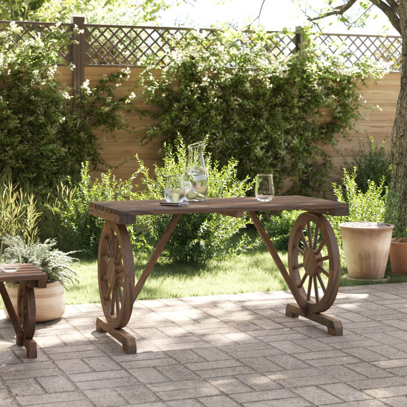 Garden Table 115x55x65 cm Solid Wood Fir