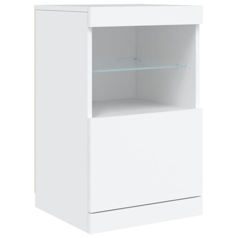 Sideboard with LED Lights White 41x37x67 cm