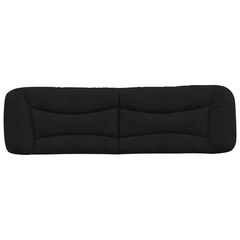Headboard Cushion Black 180 cm Fabric