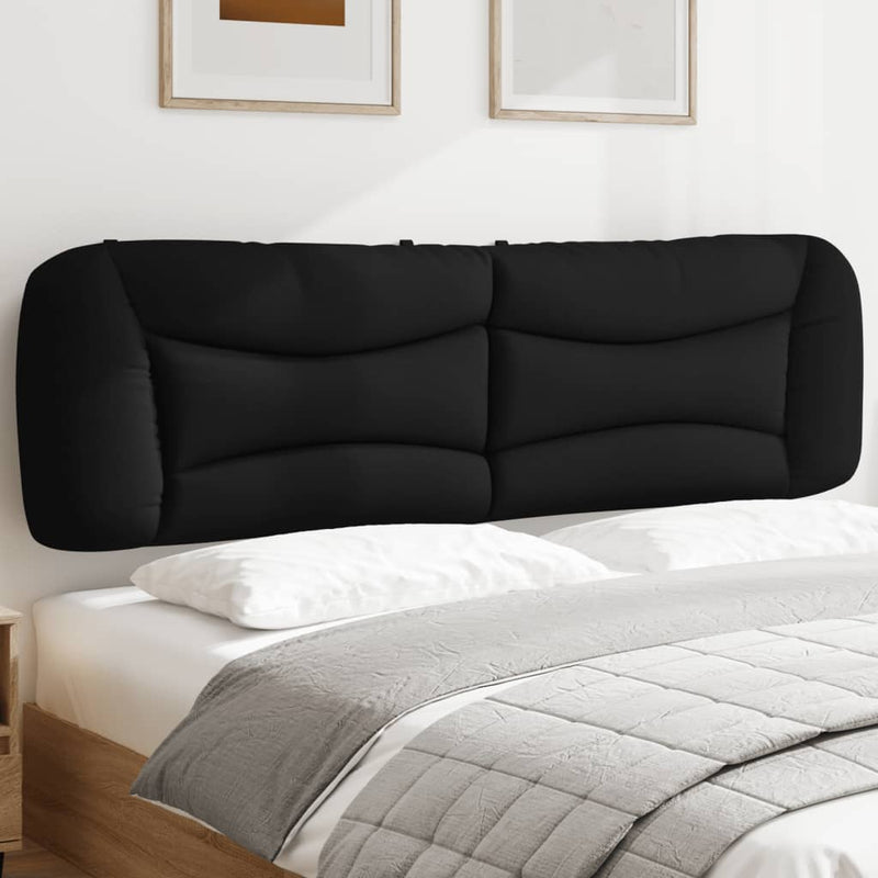 Headboard Cushion Black 180 cm Fabric