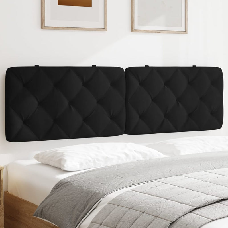 Headboard Cushion Black 180 cm Velvet