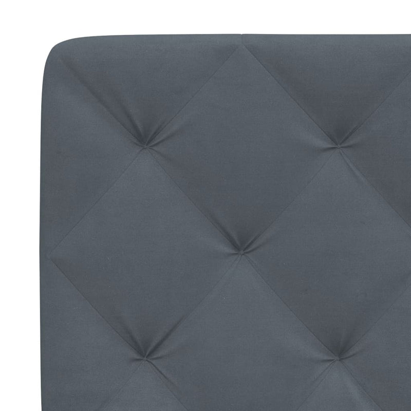 Headboard Cushion Dark Grey 152 cm Velvet
