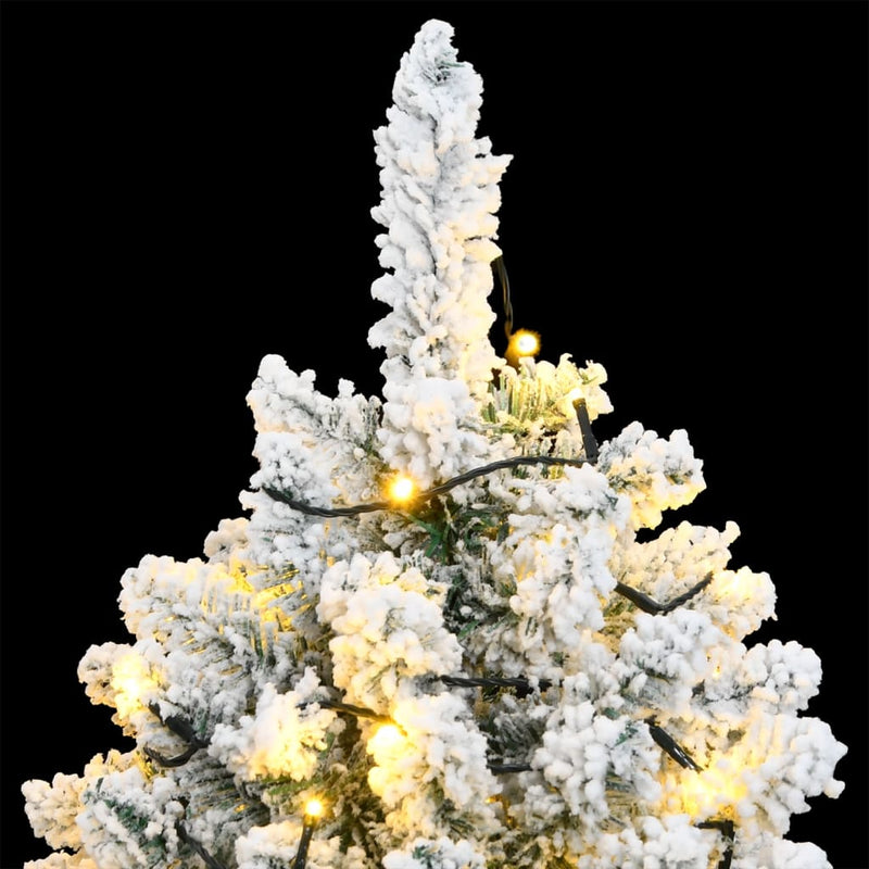 Artificial Hinged Christmas Tree 300 LEDs & Flocked Snow 210 cm