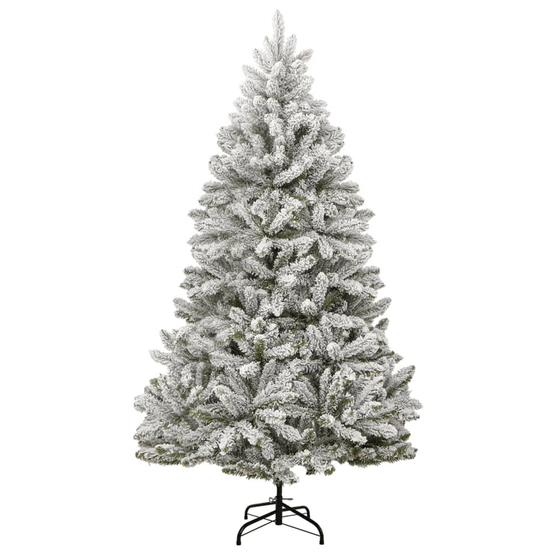 Artificial Hinged Christmas Tree 300 LEDs & Flocked Snow 210 cm
