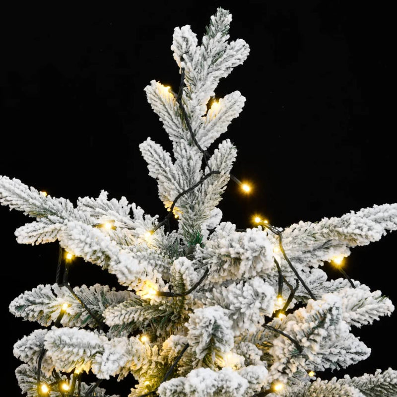 Artificial Hinged Christmas Tree 150 LEDs & Flocked Snow 150 cm