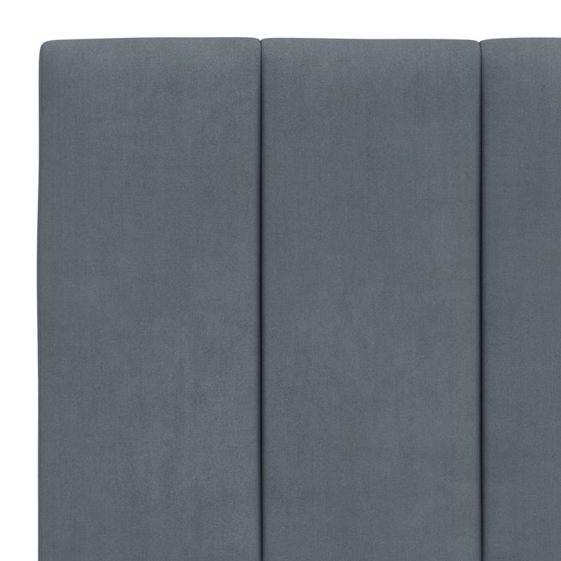 Bed Frame with Headboard Dark Grey 90x190 cm Velvet