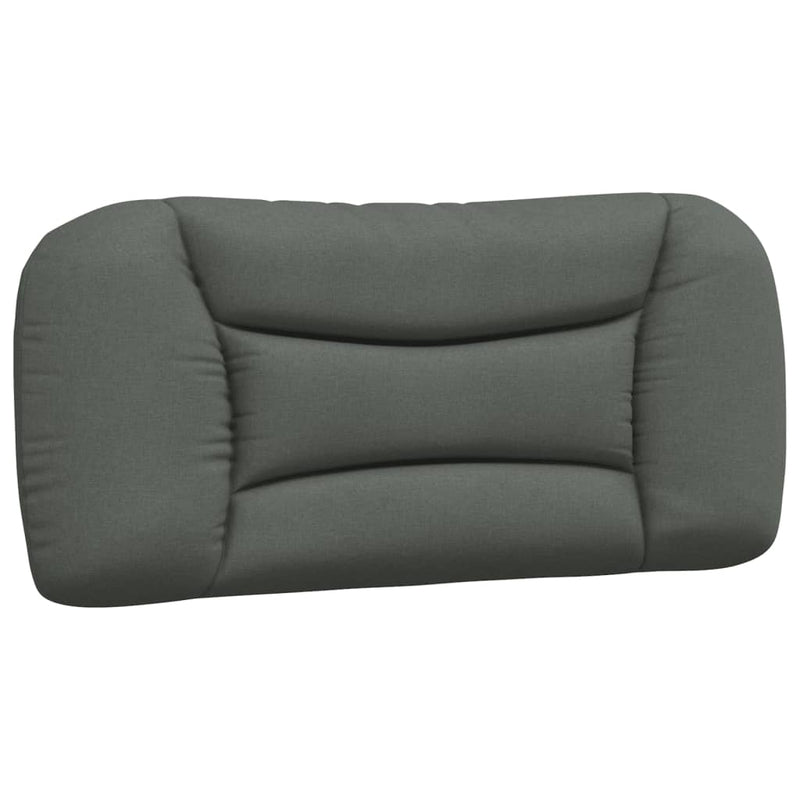 Bed Frame with Headboard Dark Grey 92x187 cm Single Size Fabric