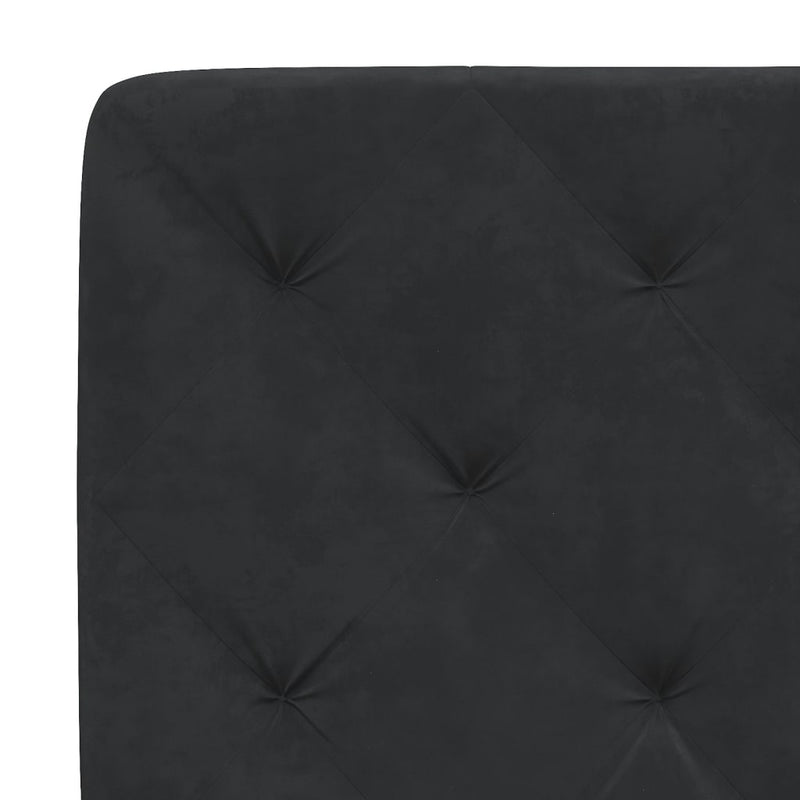 Bed Frame with Headboard Black 153x203 cm Queen Size Velvet