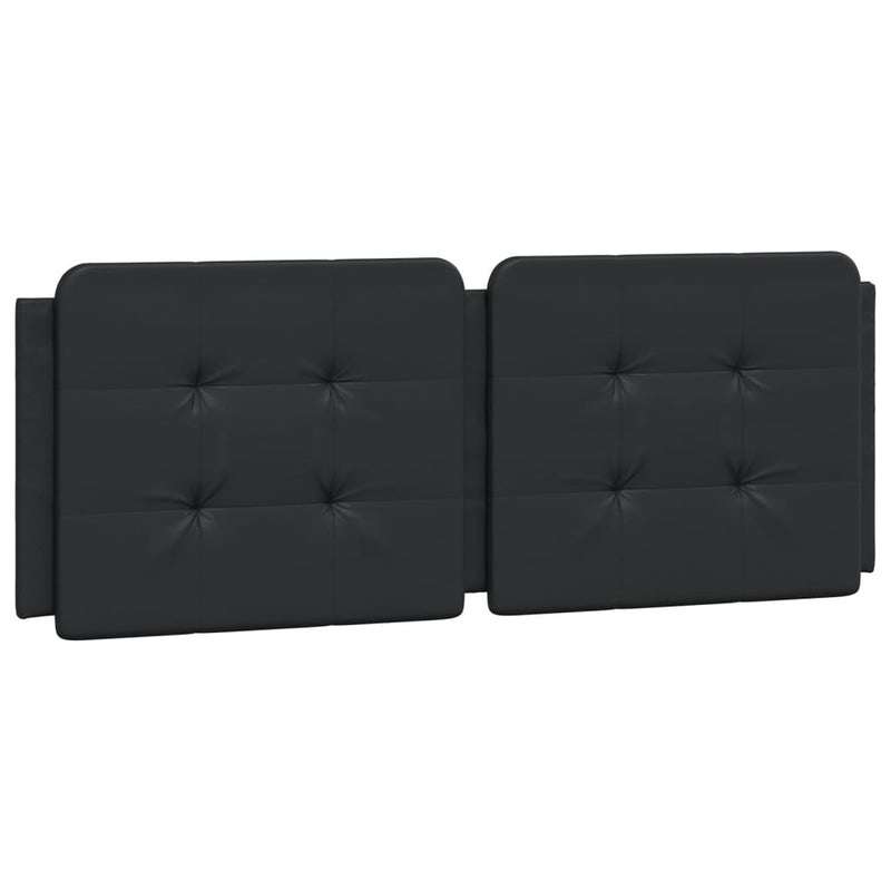 Bed Frame with Headboard Black 137x187 cm Double Size Faux Leather